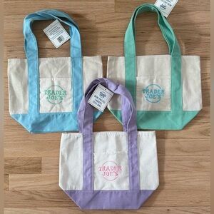 Trader Joe’s mini canvas tote bags